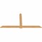 Ekena Millwork Eugene Smooth Timber Gable Bracket, Western Red Cedar, 96"W x 48"H x 1 1/2"D x 5 1/2"F, 12/12 Pitch GBW096X48X0206EUG00SWR - alternate 2